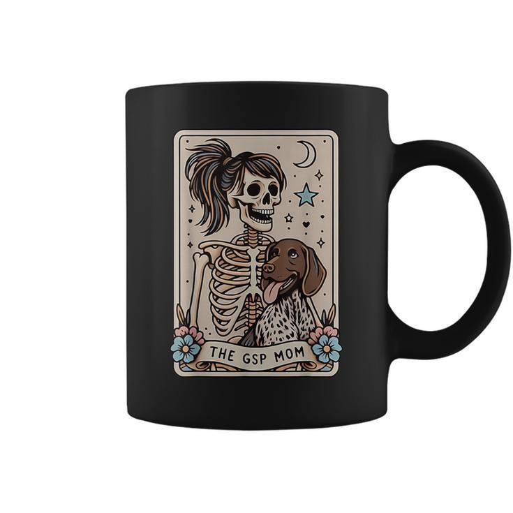 Gsp Mom German Shorthaired Pointer Mom Tarot Card Skeleton Coffee Mug