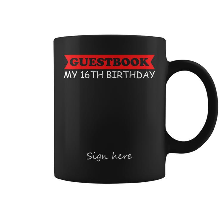 Guestbook My 16th Birthday Graphic Print Coffee Mug