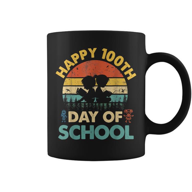 Happy 100th Day Of School Teacher Reading Book  For Men Women Girls Kids Graphic Print Coffee Mug