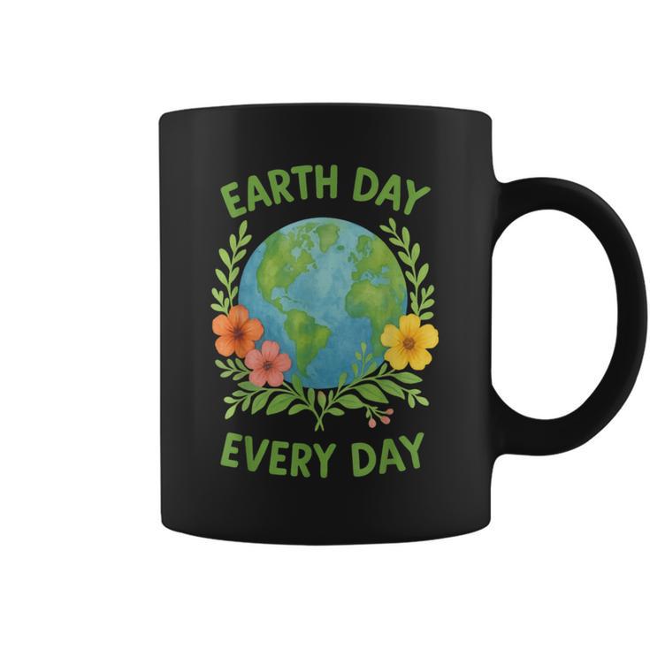 Happy Earth Day Every Day Environment Floral Earth Day 2026 Coffee Mug