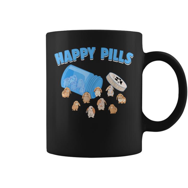 Happy Pills うさぎ 面白い ホーランドロップ バニー 恋人 ユーモア コーヒーマグ
