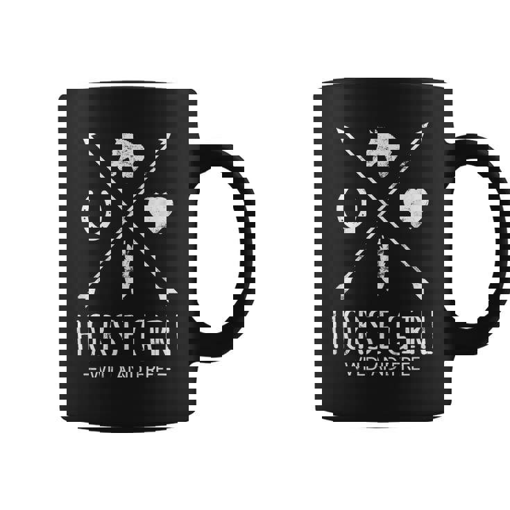 Horse Girl Wild And Free Arrow 馬好き乗馬tシャツ コーヒーマグ