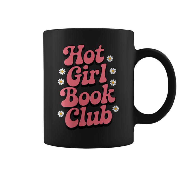Hot Girl Book Club Retro Daisies Graphic Print Coffee Mug