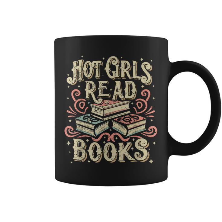 Hot Girls Read Books Reading Bookworm Graphic Print Coffee Mug