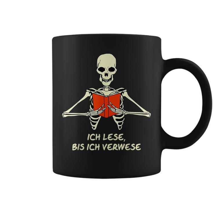Ich Lese Bis Ich Verwese Books Reading Bookworm Graphic Print Coffee Mug