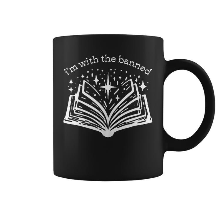 I'm With The Banned Fight Book Bans Reader Activist Reading Graphic Print Coffee Mug