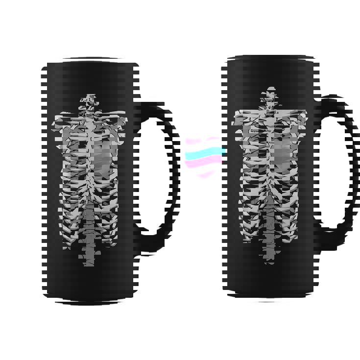 Intersex 心臓骨 誇り 両性的なプライドへのギフト コーヒーマグ