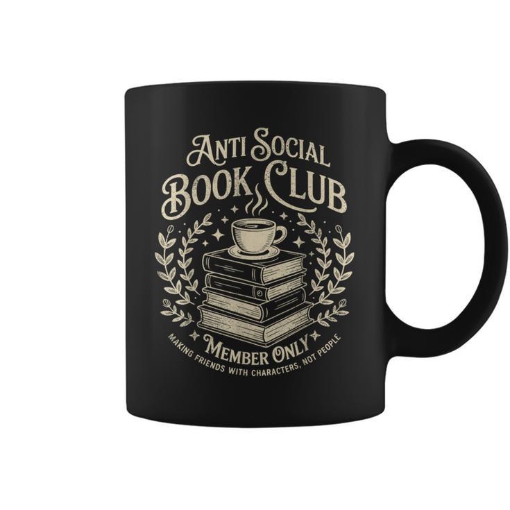 Introvert Books Club Member Coffee Book Lovers Vintage Graphic Print Coffee Mug