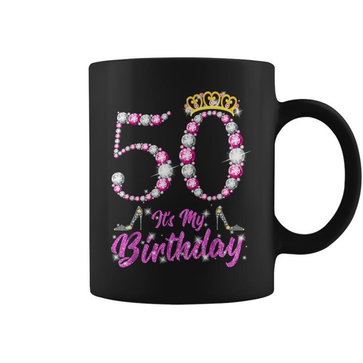 It's My 50Th Birthday Queen Tiarahoes 50歳 Old Bday ギフト コーヒーマグ