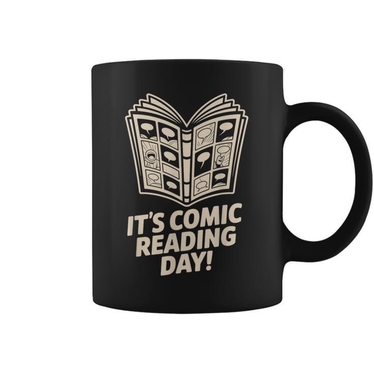 It’s Comic Reading Day Manga Cartoon Book Graphic Novel Graphic Print Coffee Mug