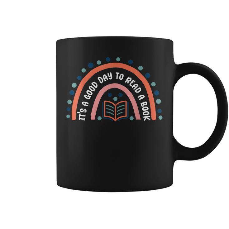 It’s a Good Day To Read a Book Bookworm Book Lovers Rainbow Graphic Print Coffee Mug