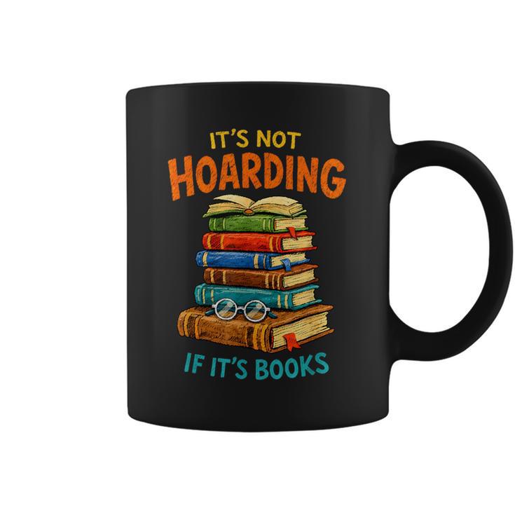 It’s Not Hoarding If It’s Books Classic Distressed Bookworm Graphic Print Coffee Mug