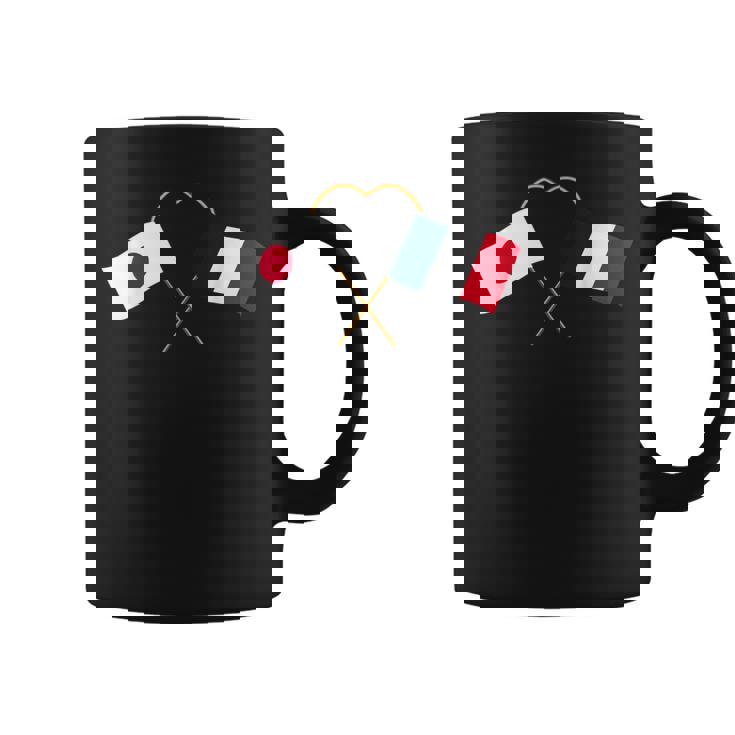 Japanese Flag France Flag フランス遺産 フランスのルーツ 日本の国旗 フランスの国旗 コーヒーマグ