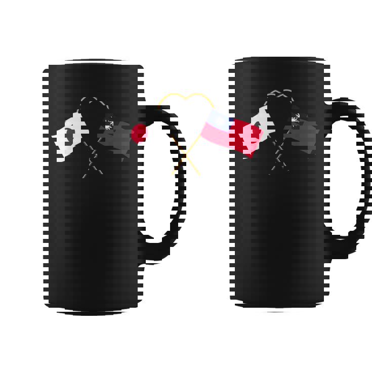 Japanese Flag Taiwanese Flag 台湾の遺産 台湾のルーツ 日本の国旗 台湾の国旗 コーヒーマグ