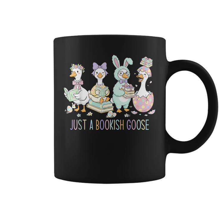 Just A Bookish Goose Bunny Easter Day Reading Book Lover Graphic Print Coffee Mug