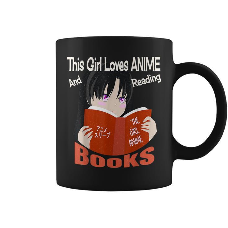 Just A Girl Who Loves Anime And Reading Books Graphic Print Coffee Mug