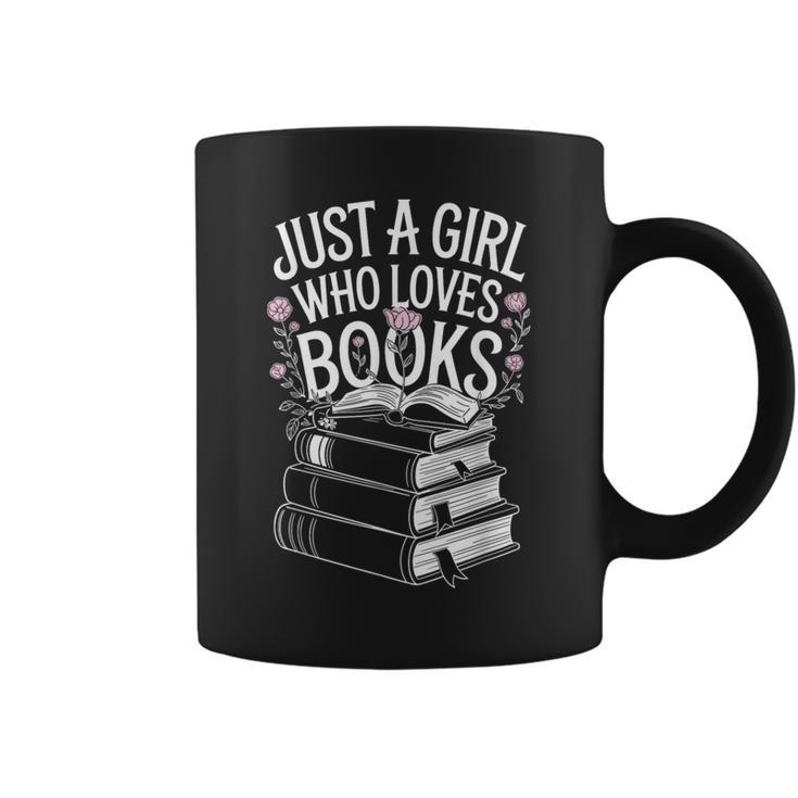 Just a Girl Who Loves Books Book Lover Reading For Women Graphic Print Coffee Mug