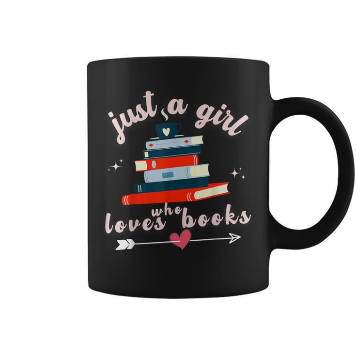 Just A Girl Who Loves Books For Book Worm Lover Graphic Print Coffee Mug