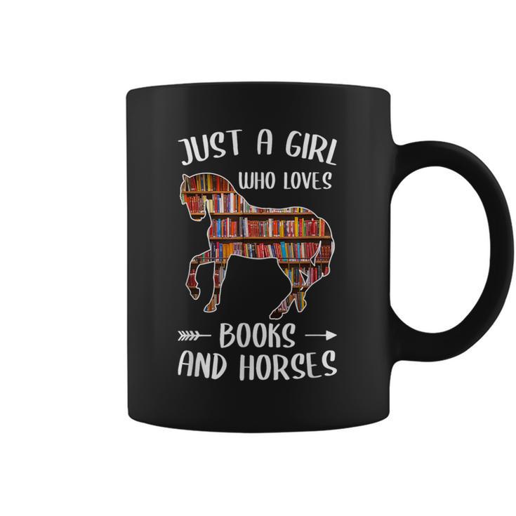 Just A Girl Who Loves Books And Horses Reading Graphic Print Coffee Mug