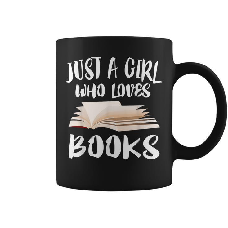 Just A Girl Who Loves Books Reader Lover T-Shirt Graphic Print Coffee Mug
