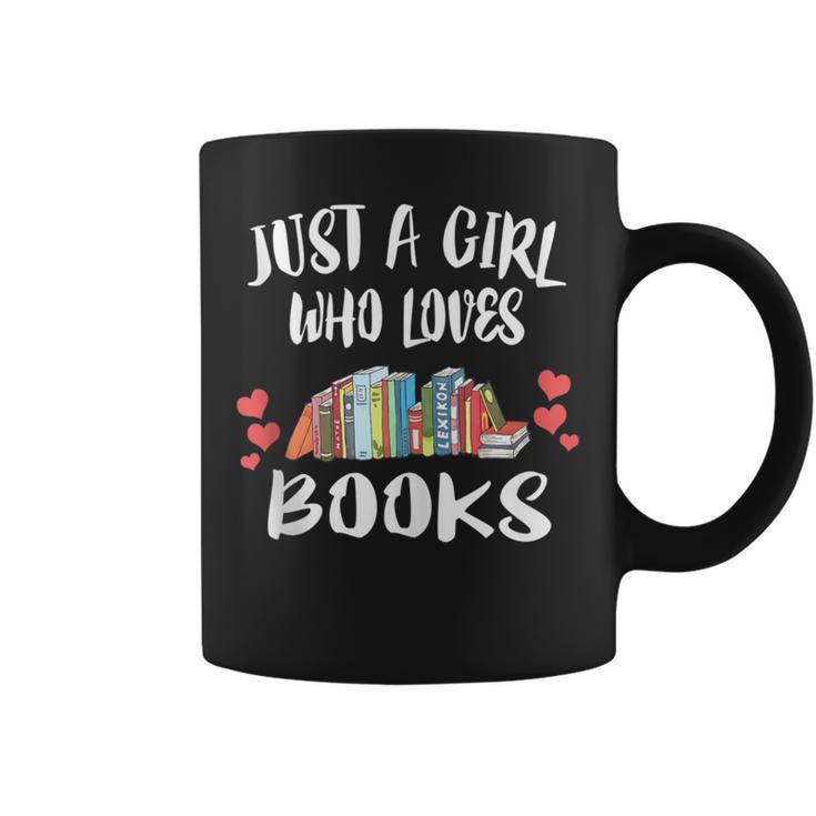 Just A Girl Who Loves Books Reading Graphic Print Coffee Mug
