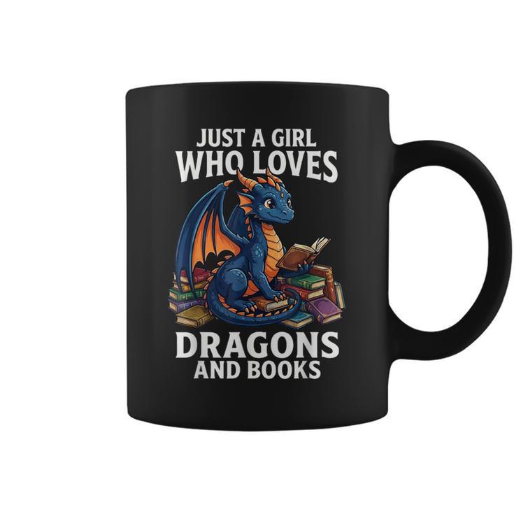 Just A Girl Who Loves Dragons And Books Graphic Print Coffee Mug