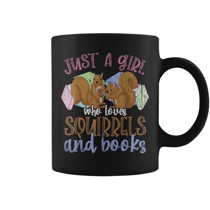 Just A Girl Who Loves Squirrels And Books Reading Squirrel Graphic Print Coffee Mug