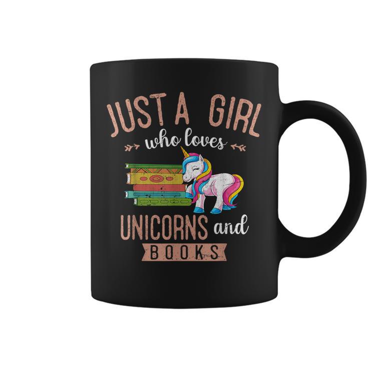 Just A Girl Who Loves Unicorns And Books Women Reading Graphic Print Coffee Mug