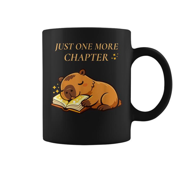 Just One More Chapter Capybara With Book Graphic Print Coffee Mug