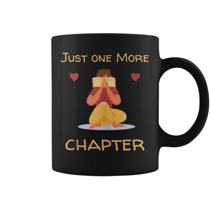 Just One More Chapter Red Book Lovers Bookworms & Readers Graphic Print Coffee Mug