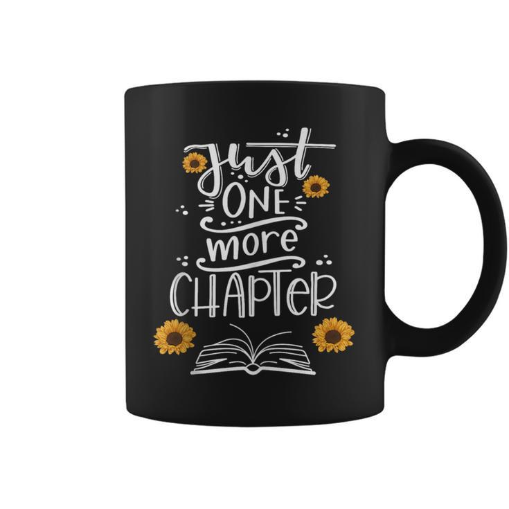 Just One More Chapter Tee Book Lover With Sunflowers Graphic Print Coffee Mug