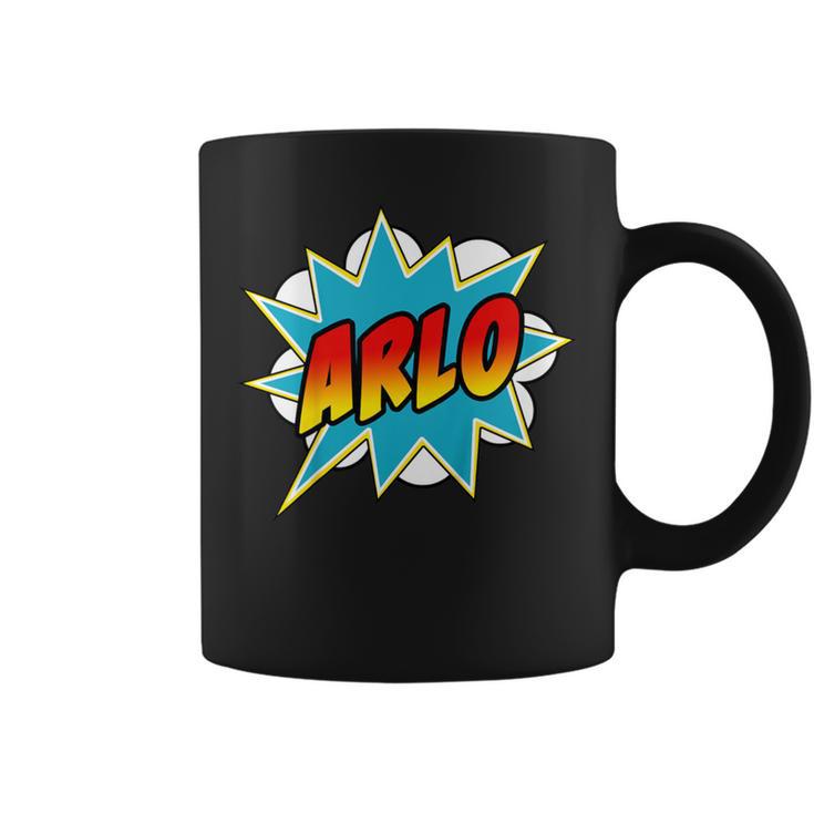 Kids Boys Arlo Comic Book Superhero Name Graphic Print Coffee Mug