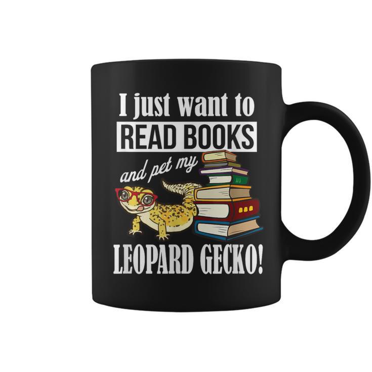 Kids Boys Girls Reptile Read Books Pet Leopard Gecko Lover Graphic Print Coffee Mug