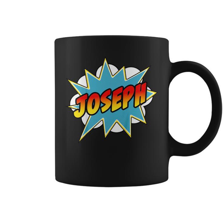 Kids Boys Joseph Comic Book Superhero Name Graphic Print Coffee Mug