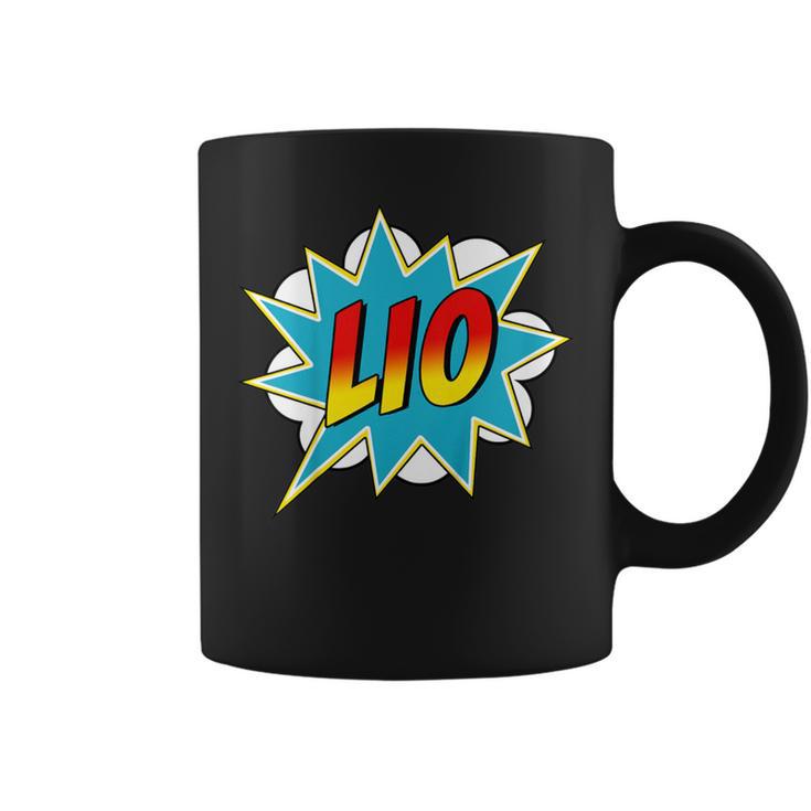 Kids Boys Lio Name Comic Book Superhero Graphic Print Coffee Mug