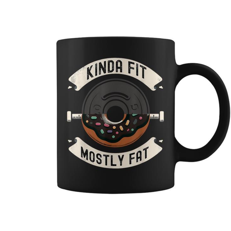 Kinda Fit Mostly Fat Fitness 面白いジムワークアウト コーヒーマグ