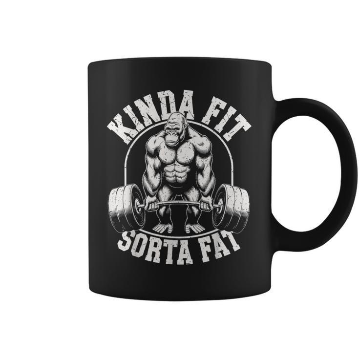 Kinda Fitorta Fat Gorilla 面白いワークアウトジムウェイトリフティング コーヒーマグ