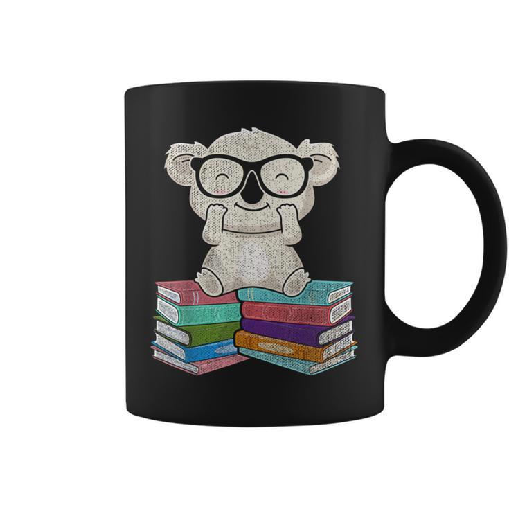 Koala Bear Reading Books Koala Graphic Print Coffee Mug