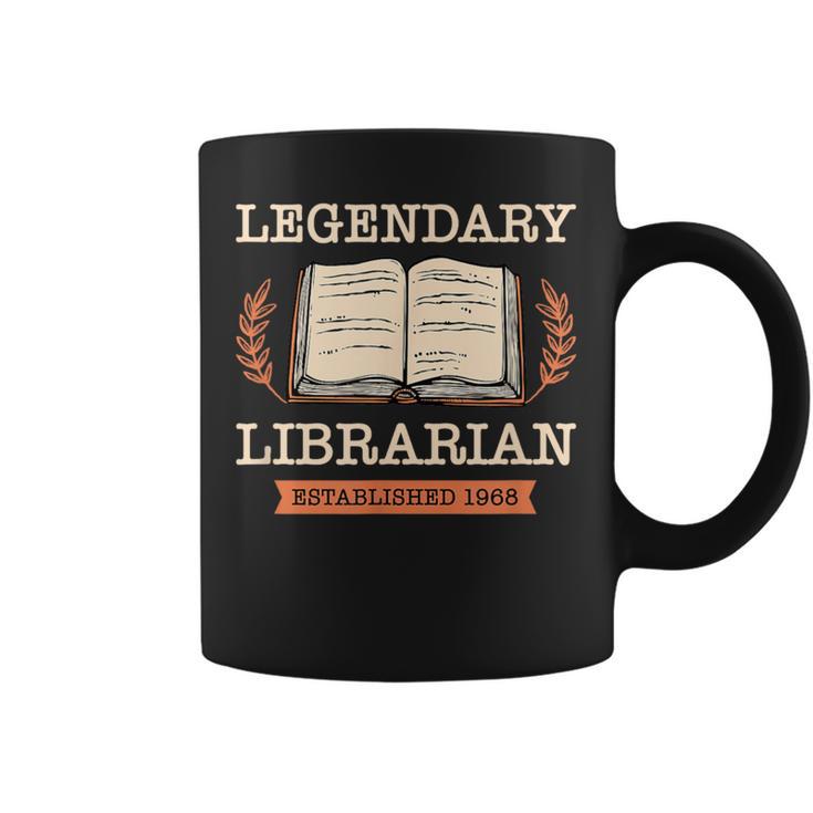 Legendary Librarian Established 1968 Library Book Birthday Graphic Print Coffee Mug