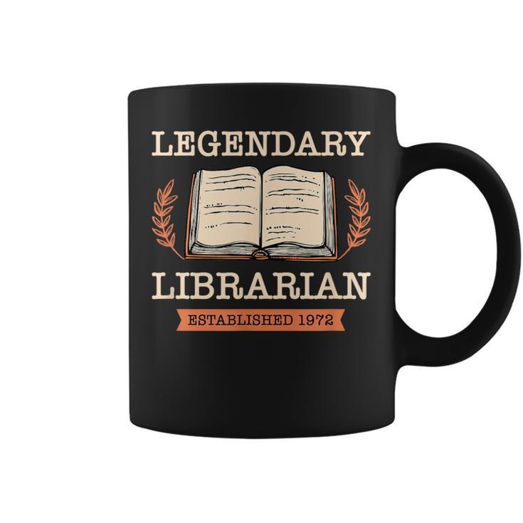 Legendary Librarian Established 1972 Library Book Birthday Graphic Print Coffee Mug