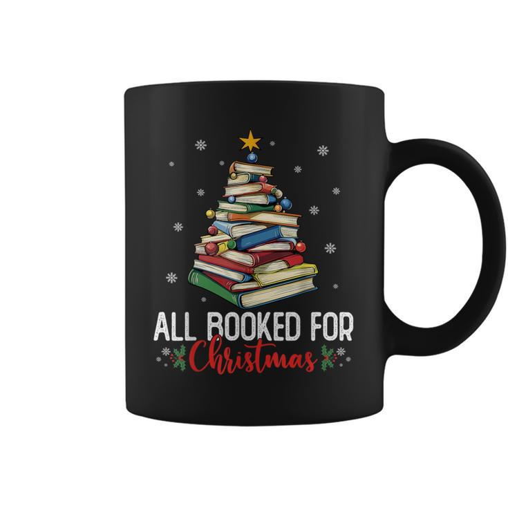 Librarian Book Lover Men Women Kids All Booked For Christmas Graphic Print Coffee Mug