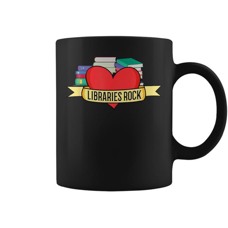 Librarian Library Assistant Libraries Rock Book Lover Graphic Print Coffee Mug