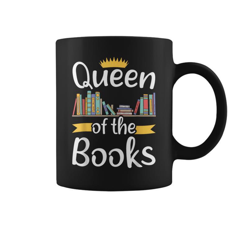 Librarian Queen Of The Books Book Reading Library Graphic Print Coffee Mug