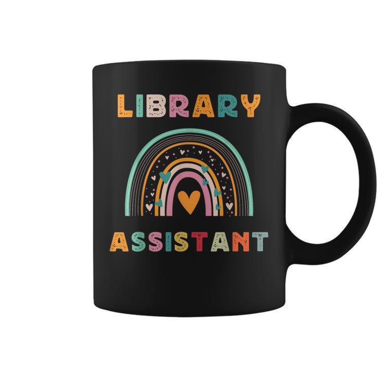 Library Assistant Funny Rainbow Reading Library Book Lover Graphic Print Coffee Mug