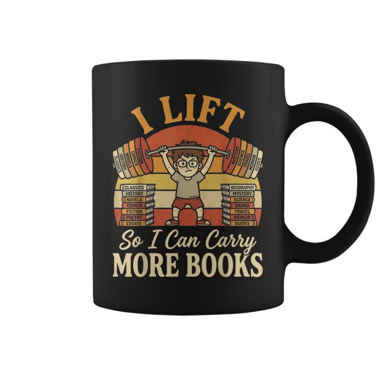 I Lift So I Can Carry More Book Lover Reader Gym Reading Graphic Print Coffee Mug