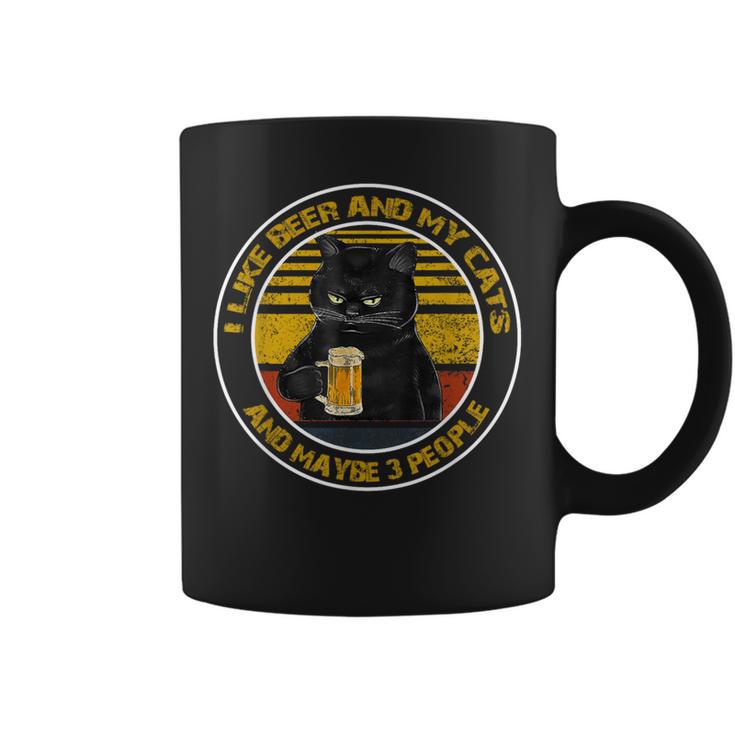 I Like Beer My Cat And Maybe 3人用 デイキャット コーヒーマグ
