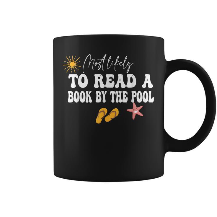Most Likely To Read a Book By The Pool Graphic Print Coffee Mug