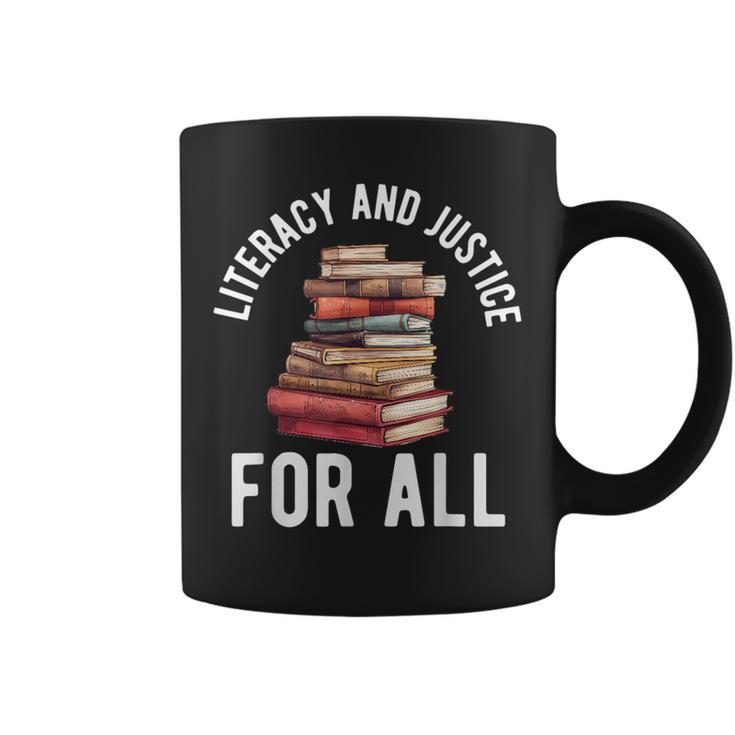 Literacy And Justice For All Read Banned Books Banning Books Graphic Print Coffee Mug