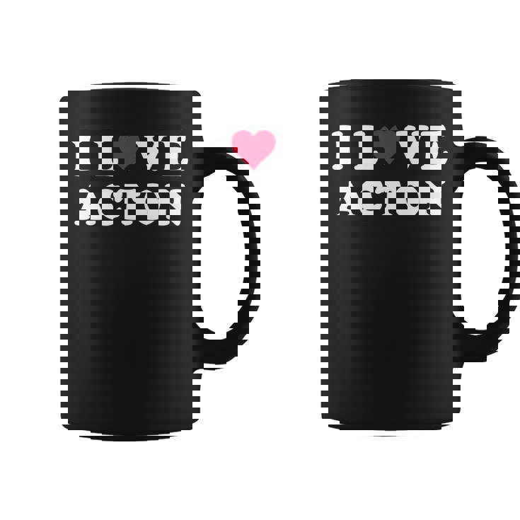 I Love Acton マッチング ガールフレンド&ボーイフレンド アクトン名 長袖tシャツ コーヒーマグ