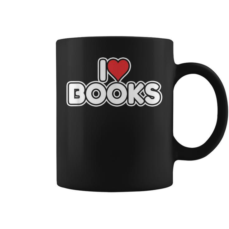I Love Books Graphic Print Coffee Mug